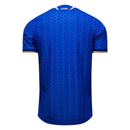 back view of the adidas Italy 2025/26 Home Blue Jersey