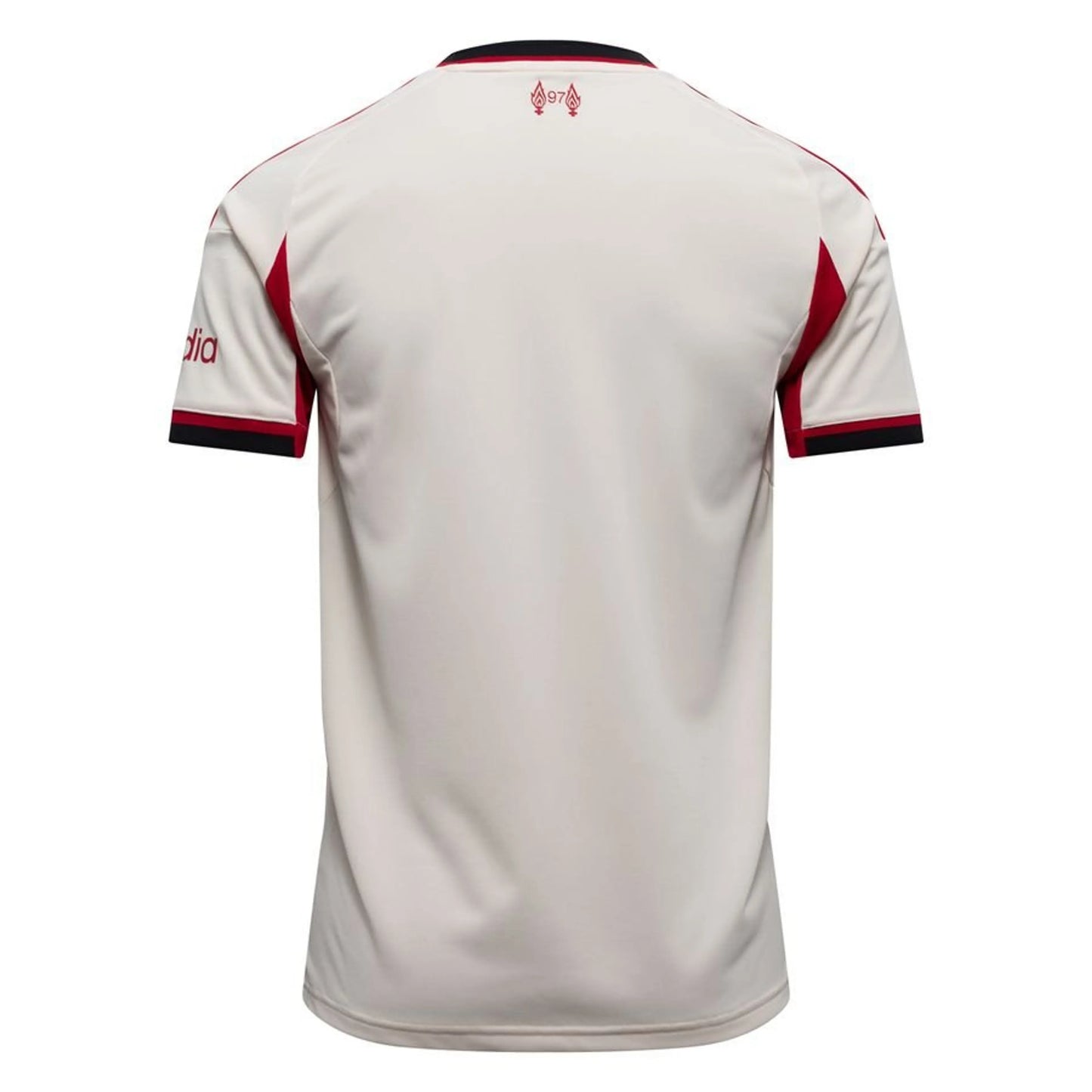 back view of the adidas Liverpool FC 2025/26 Away White Jersey