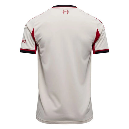 back view of the adidas Liverpool FC 2025/26 Away White Jersey