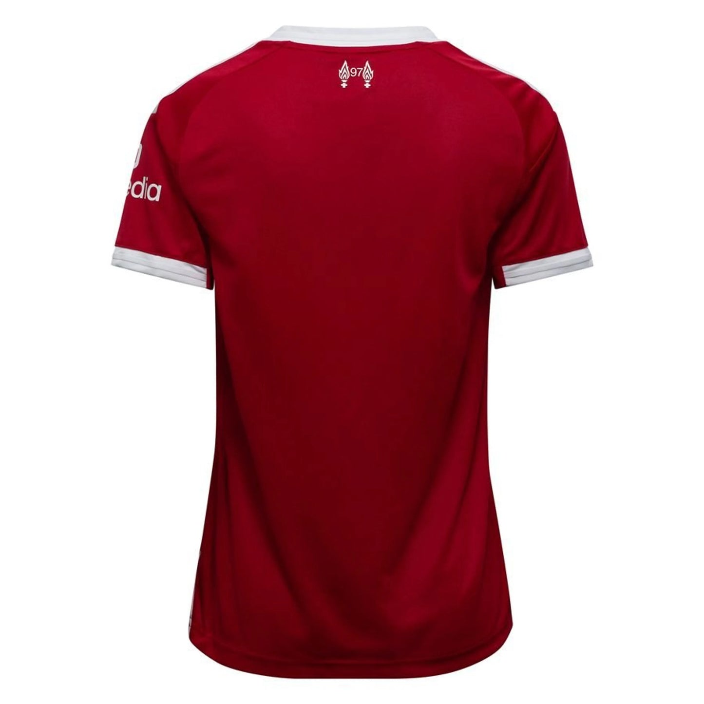 back view of the adidas Liverpool Home Shirt 2025/26 Women - Red/White