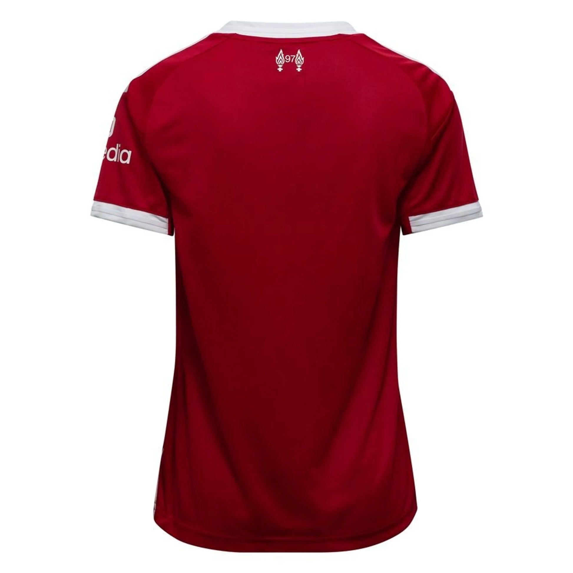 back view of the adidas Liverpool Home Shirt 2025/26 Women - Red/White