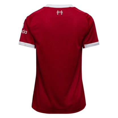 back view of the adidas Liverpool Home Shirt 2025/26 Women - Red/White