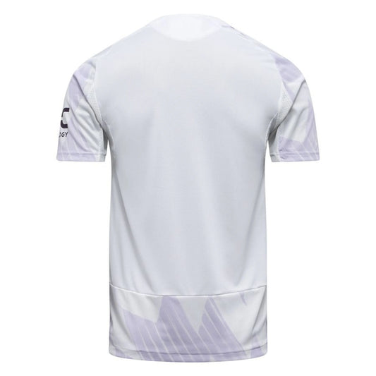 back view of the adidas Manchester United 2025/26 Away White Jersey