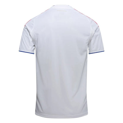 back view of the adidas Olympique Lyonnais 2025/26 Home White Shirt