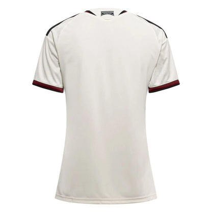 back view of the adidas Originals Manchester United Womens Third Shirt 2026/27 Off White/Night Navy/Active Red