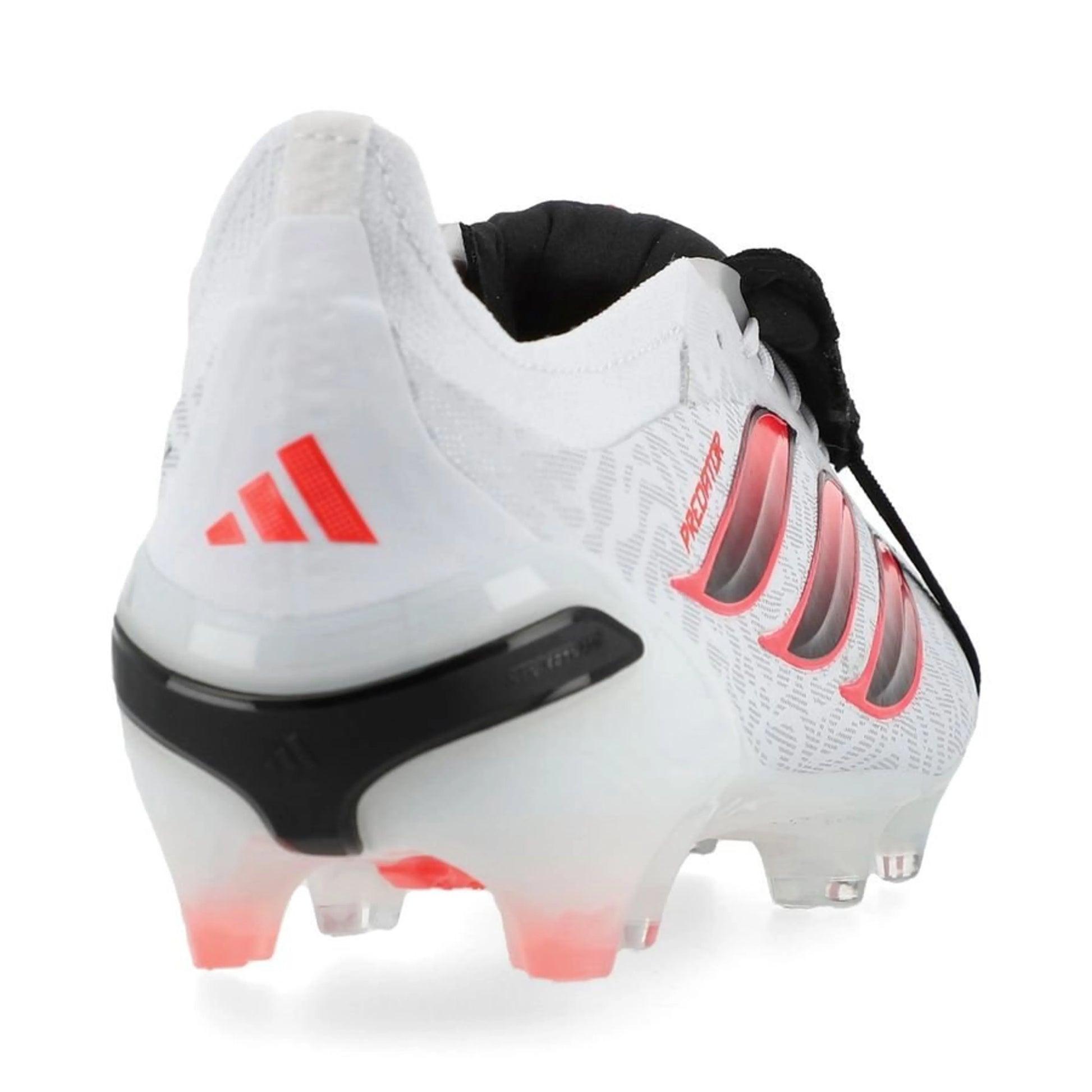 back view of the adidas Predator Elite Fold-over Tongue FG in White/Red/Black from the Chaos vs Control