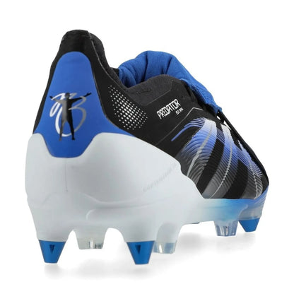 back view of the adidas Predator Elite Fold-over Tongue SG Jude Bellingham Signature Edition in Black/Blue/White