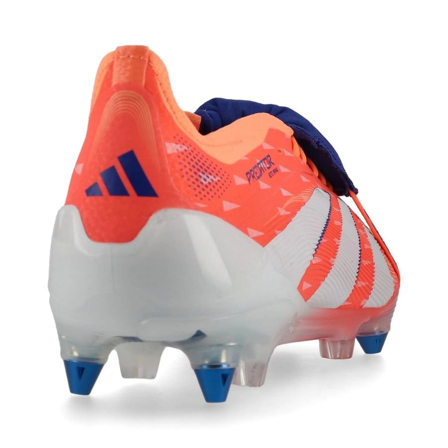 back view of the adidas Predator Elite Fold-over Tongue SG in Orange from the vibrant Coral Blaze Pack
