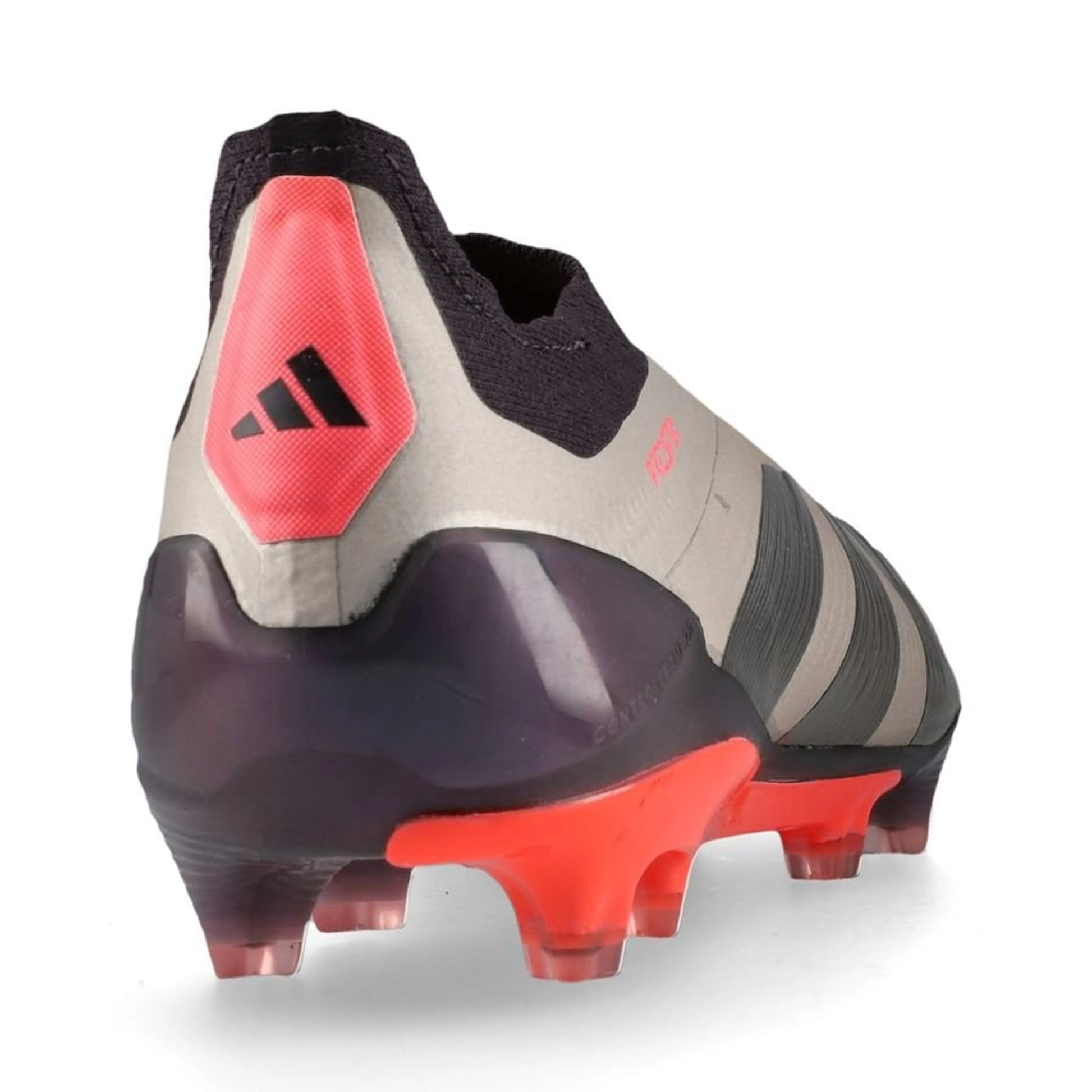 back view of the adidas Predator Elite Laceless FG "Vivid Horizon" Pack in a Metallic/Black/Orange colorway
