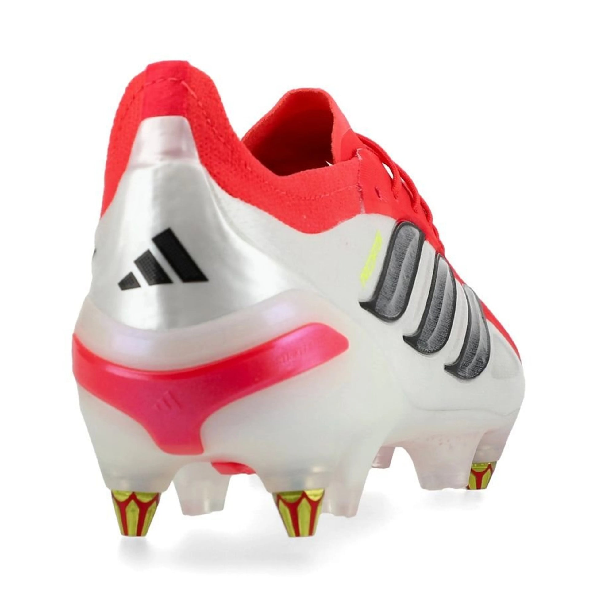 bac view of the adidas Predator Elite SG in Lucid Red / Core Black / Footwear White (Born For Goals Pack)