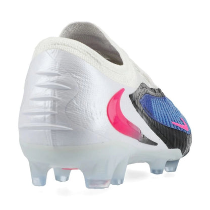 back view of the Nike Phantom 6 Elite Low Cut FG in Racer Blue / Pink Blast (Attack Pack)