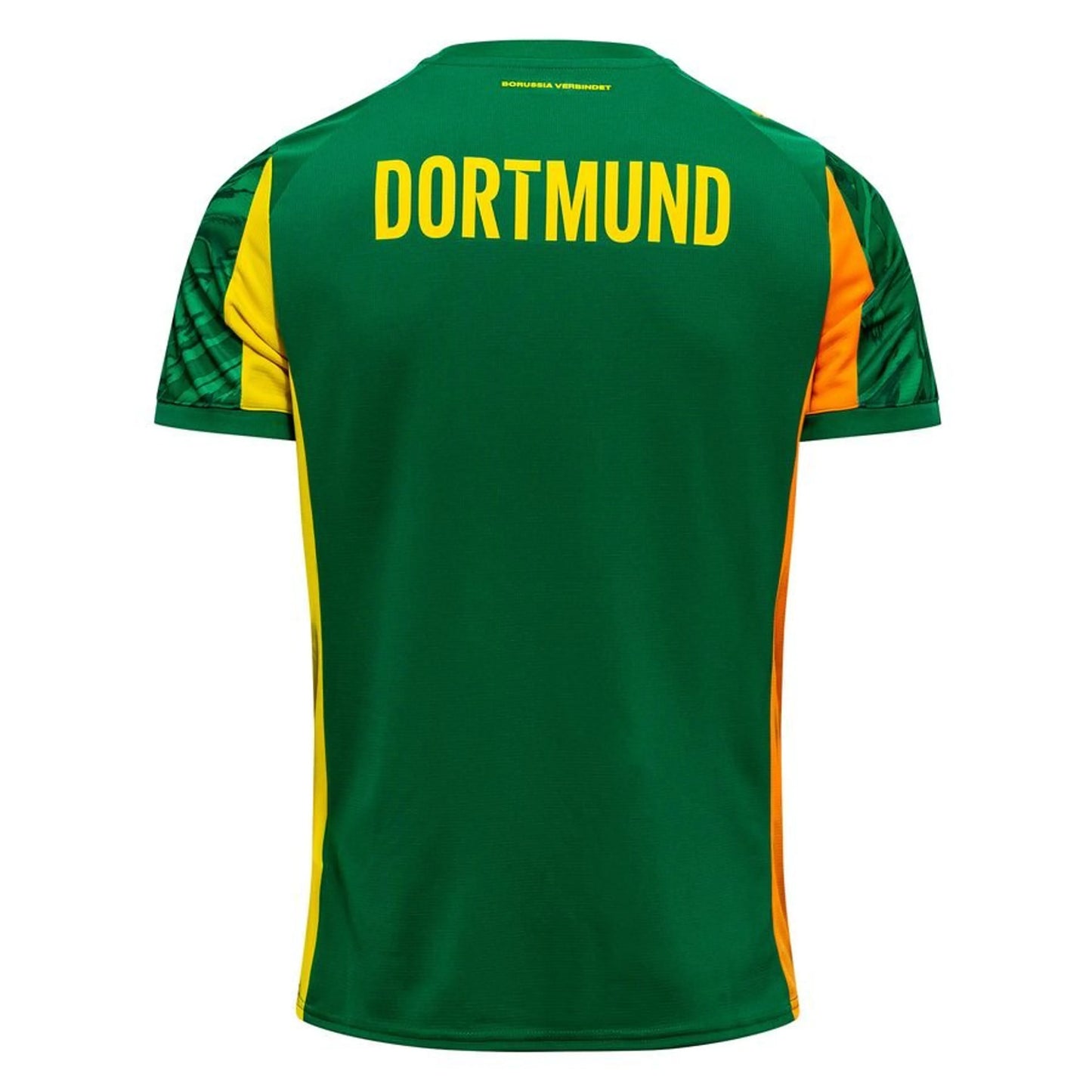 back view of the PUMA Borussia Dortmund 2025/26 Goalkeeper Shirt in Green and Black