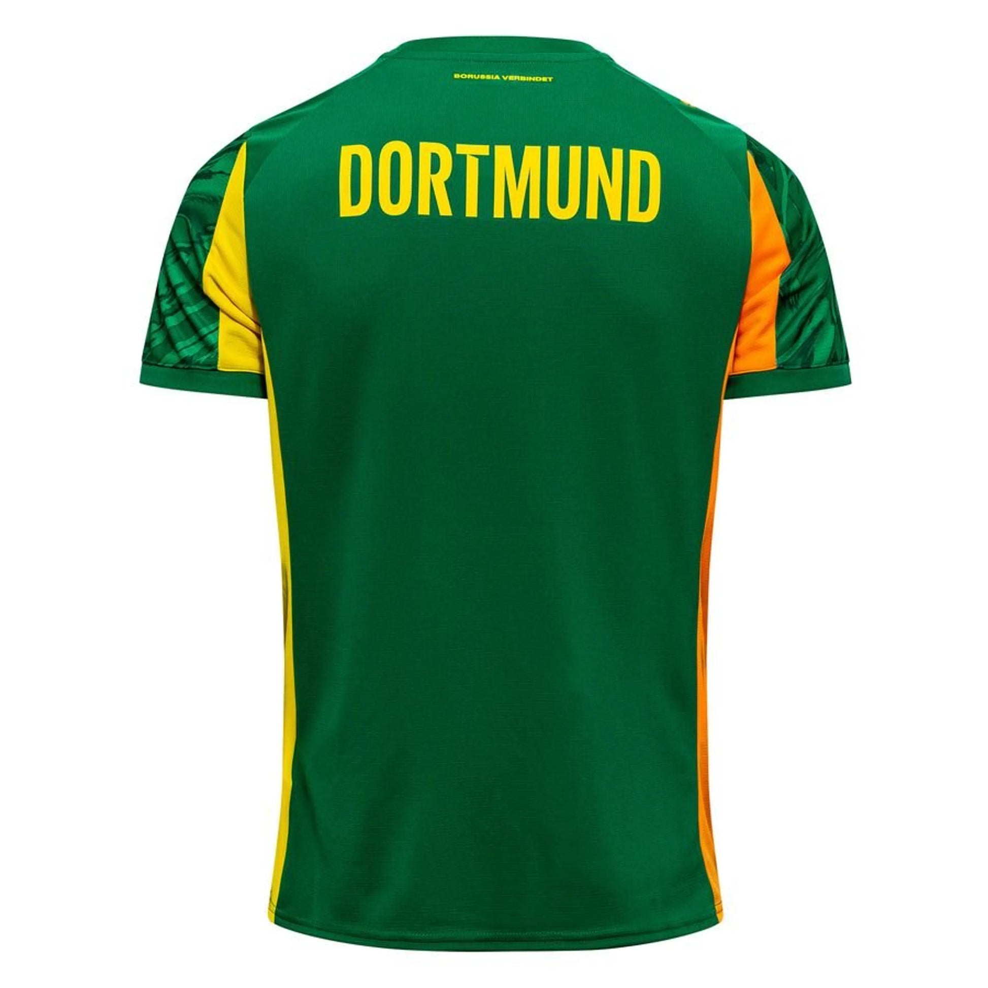 back view of the PUMA Borussia Dortmund 2025/26 Goalkeeper Shirt in Green and Black