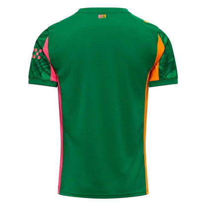 back view of the PUMA Manchester City 2025/26 Goalkeeper Shirt Green