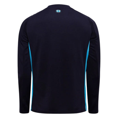 back view of the PUMA Marseille 2025/26 Away Shirt Long Sleeve Navy/Blue