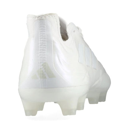 back view of the adidas Copa Pure FG Pearlized pack in a clean White finish.