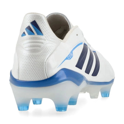 back view of the adidas Copa Pure IV Elite FG in White/Blue from the Chaos vs Control Pack 