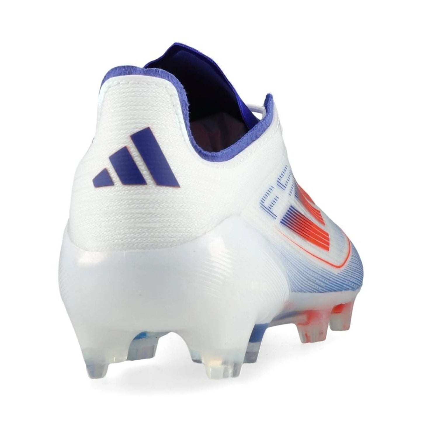 back view of the adidas F50 Elite FG "Advancement" pack in White/Red/Blue colorway