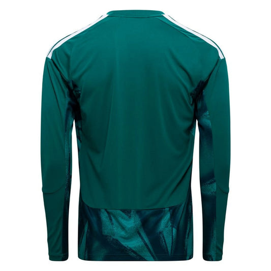 back view of the adidas Germany 2026 World Cup Goalkeeper Long Sleeve Jersey in Green