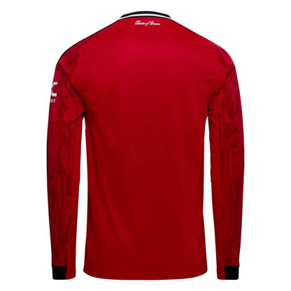 back view of the adidas Manchester United 2025/26 Home Shirt Long Sleeves