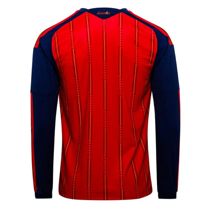 back view of the adidas Spain 2026 World Cup Home Long Sleeve Jersey