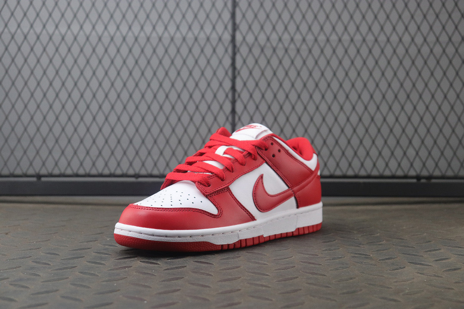 Nike dunk low university red, all sizes available.