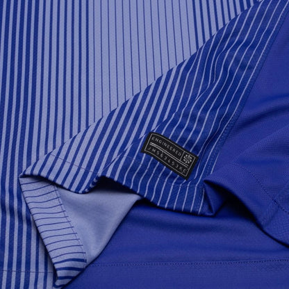 bottom left of the Nike FC Barcelona 2025/26 Away Goalkeeper Shirt long sleeve in Violet/Black