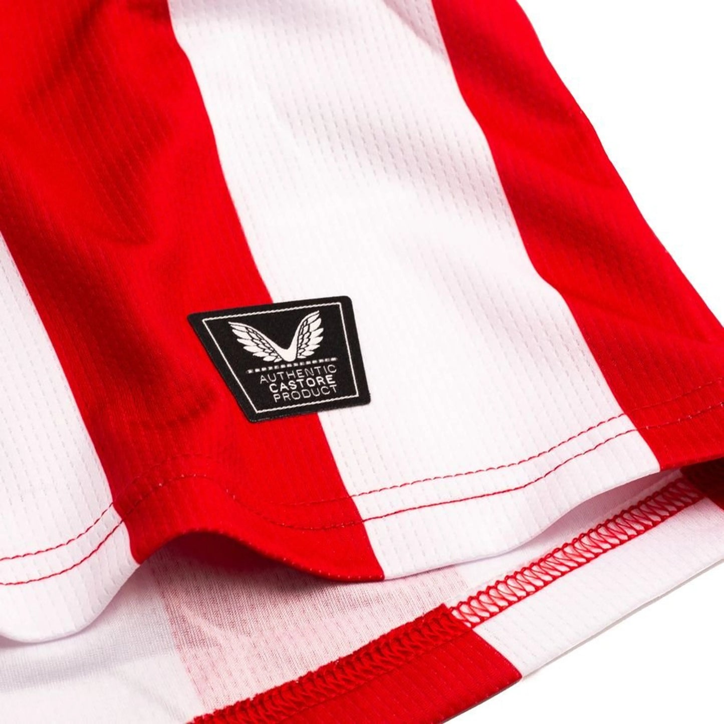 bottom left view of the Castore Athletic Bilbao 2025/26 Home Red & White Shirt