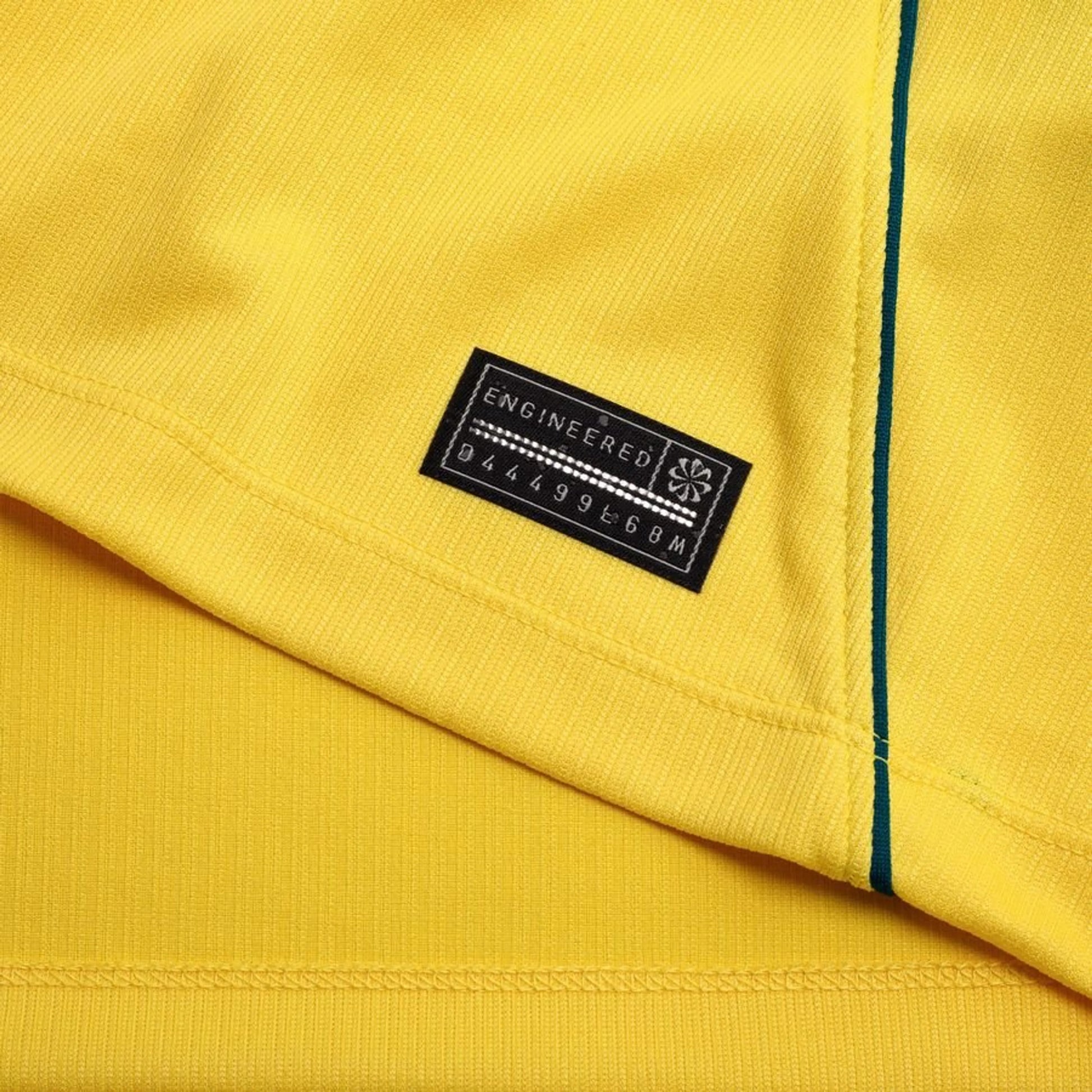 bottom left view of the Nike Brazil National Team 2026 Stadium Home Womens Dri-FIT Football Shirt - Yellow