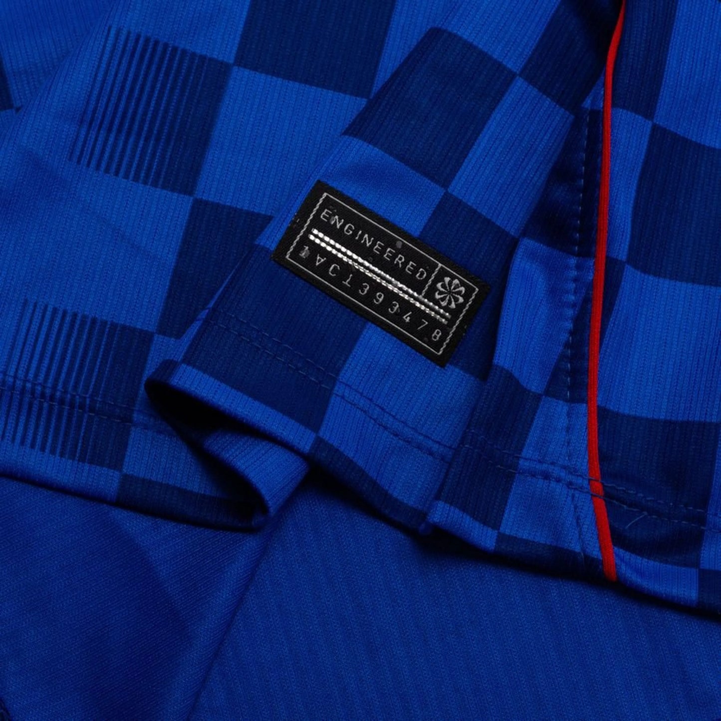 bottom left view of the Nike Croatia Women's Away Shirt World Cup 2026 - Blue