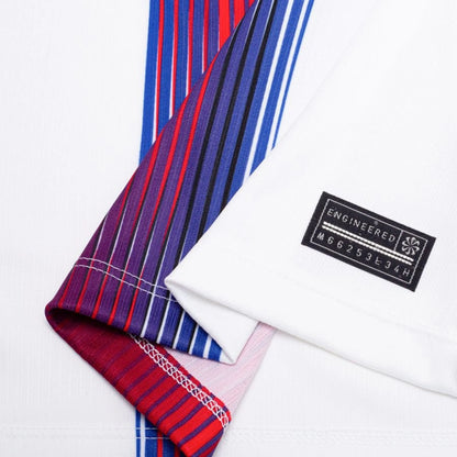 bottom left view of the Nike Paris Saint-Germain Men's Away Shirt 2026/27 - White/Navy/Red