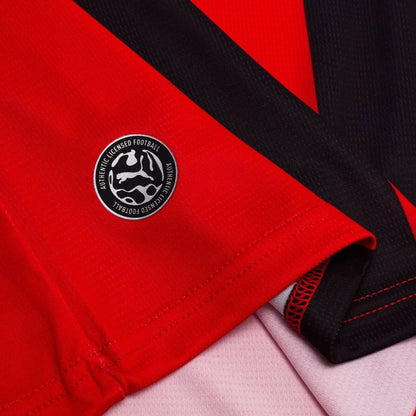 bottom left view of the PUMA AC Milan Womens Home Shirt 2026/27 - Red/Black