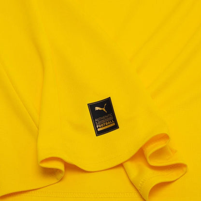 bottom left view of the PUMA Borussia Dortmund 2025/26 Home Yellow Shirt
