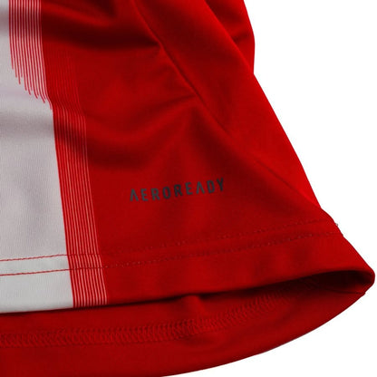 bottom left view of the adidas FC Bayern Munchen Home Shirt 2025/26 Women -  Red/White