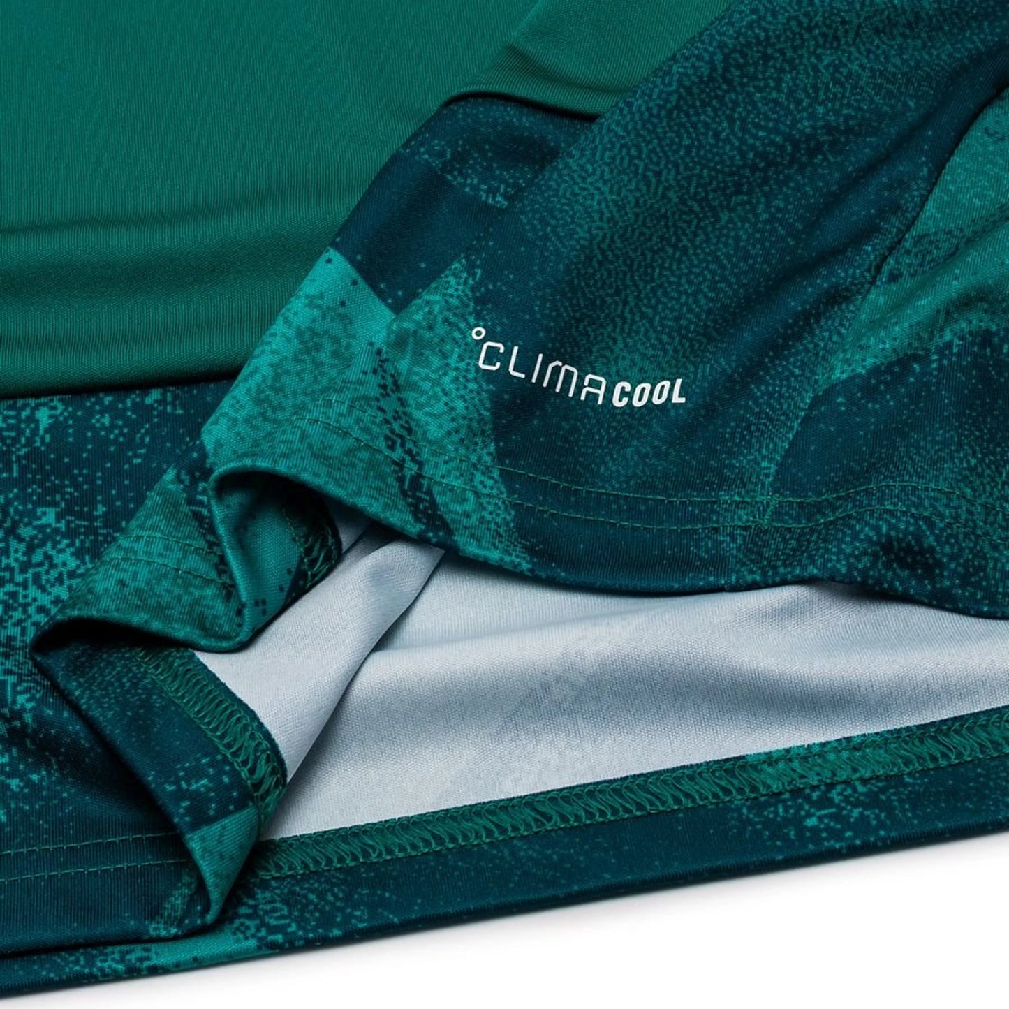bottom left view of the adidas Germany 2026 World Cup Goalkeeper Long Sleeve Jersey in Green