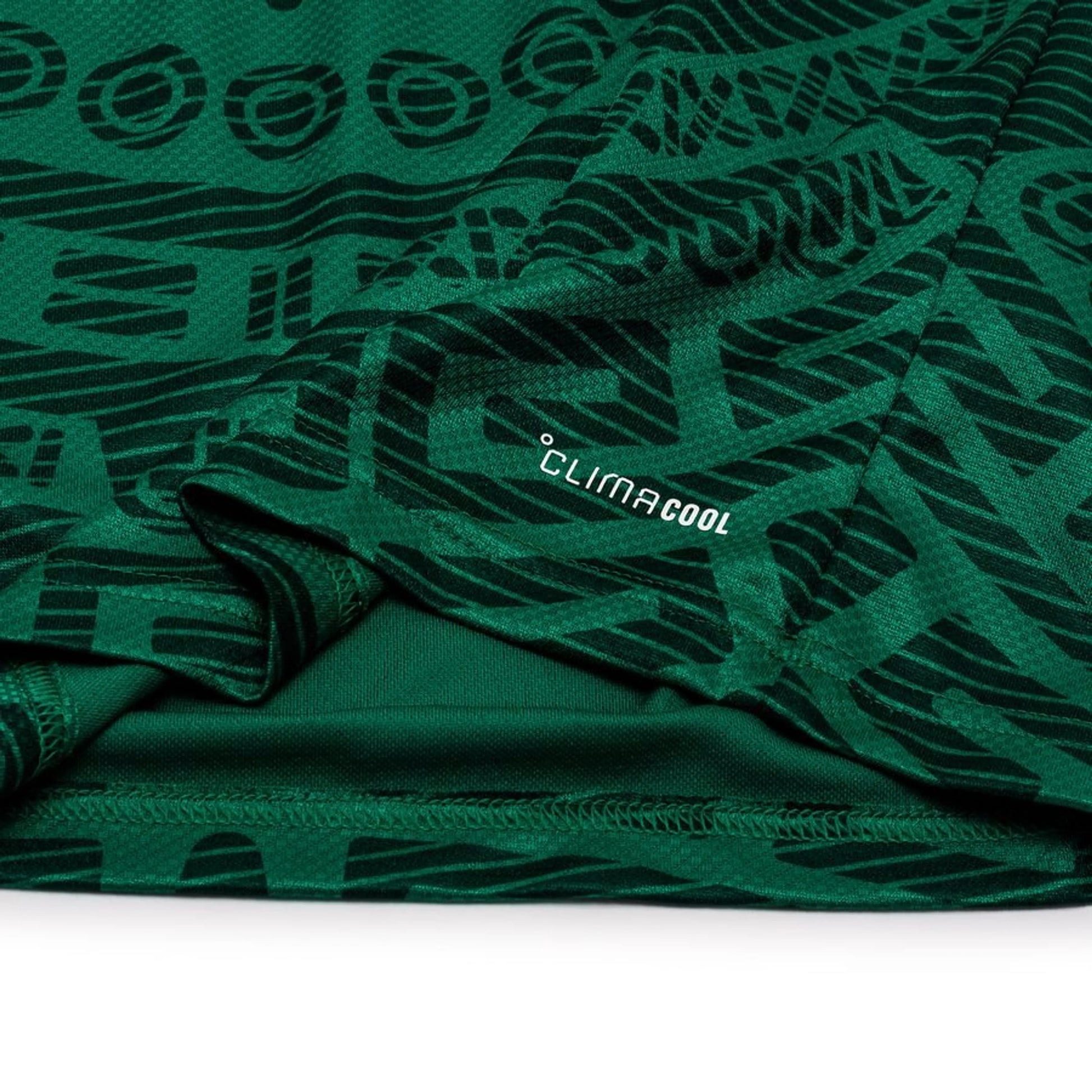 bottom left of the adidas Mexico 2026 World Cup Home Long Sleeve Shirt - Bold Green