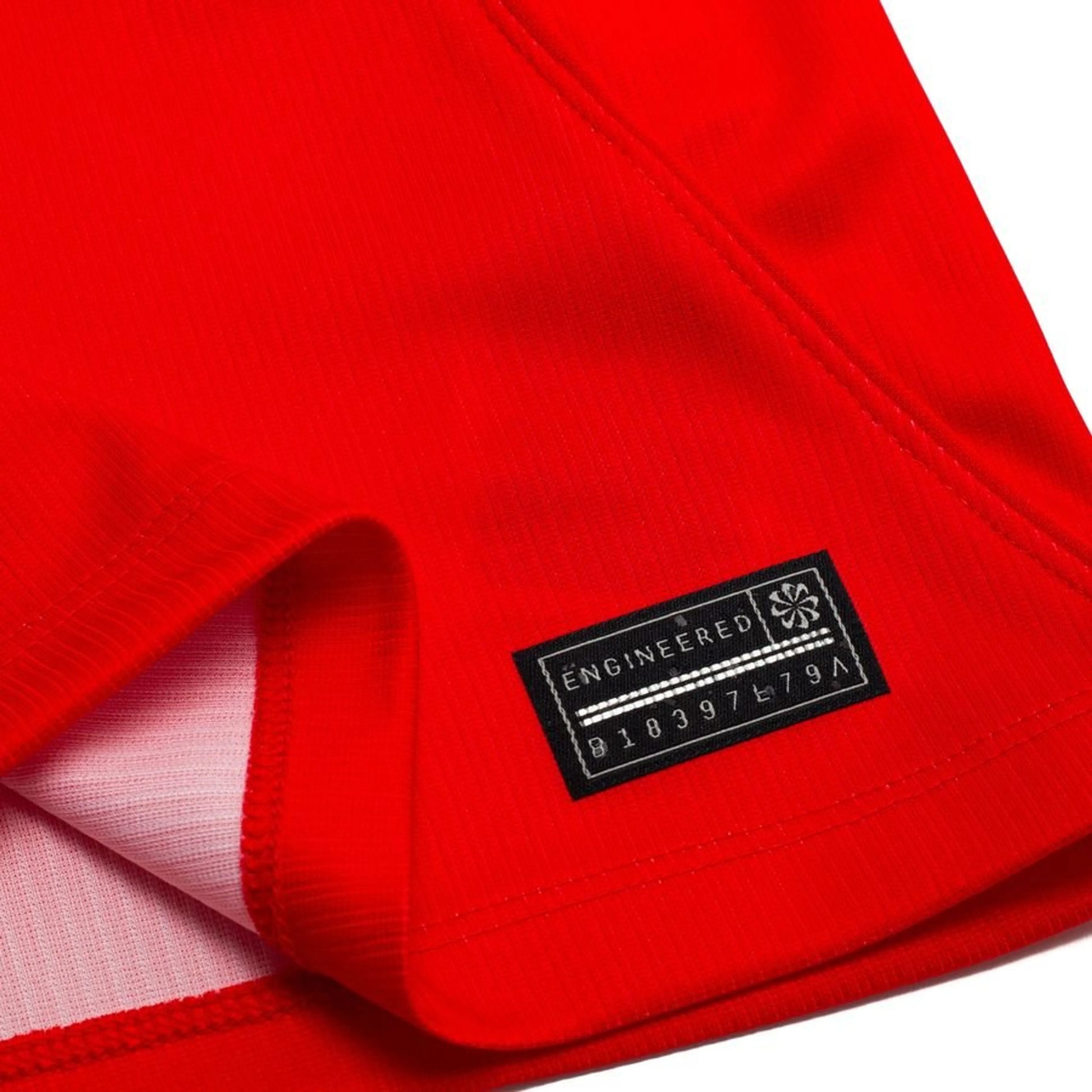 bottom right view on the Nike Norway 2026 World Cup Home Red Shirt