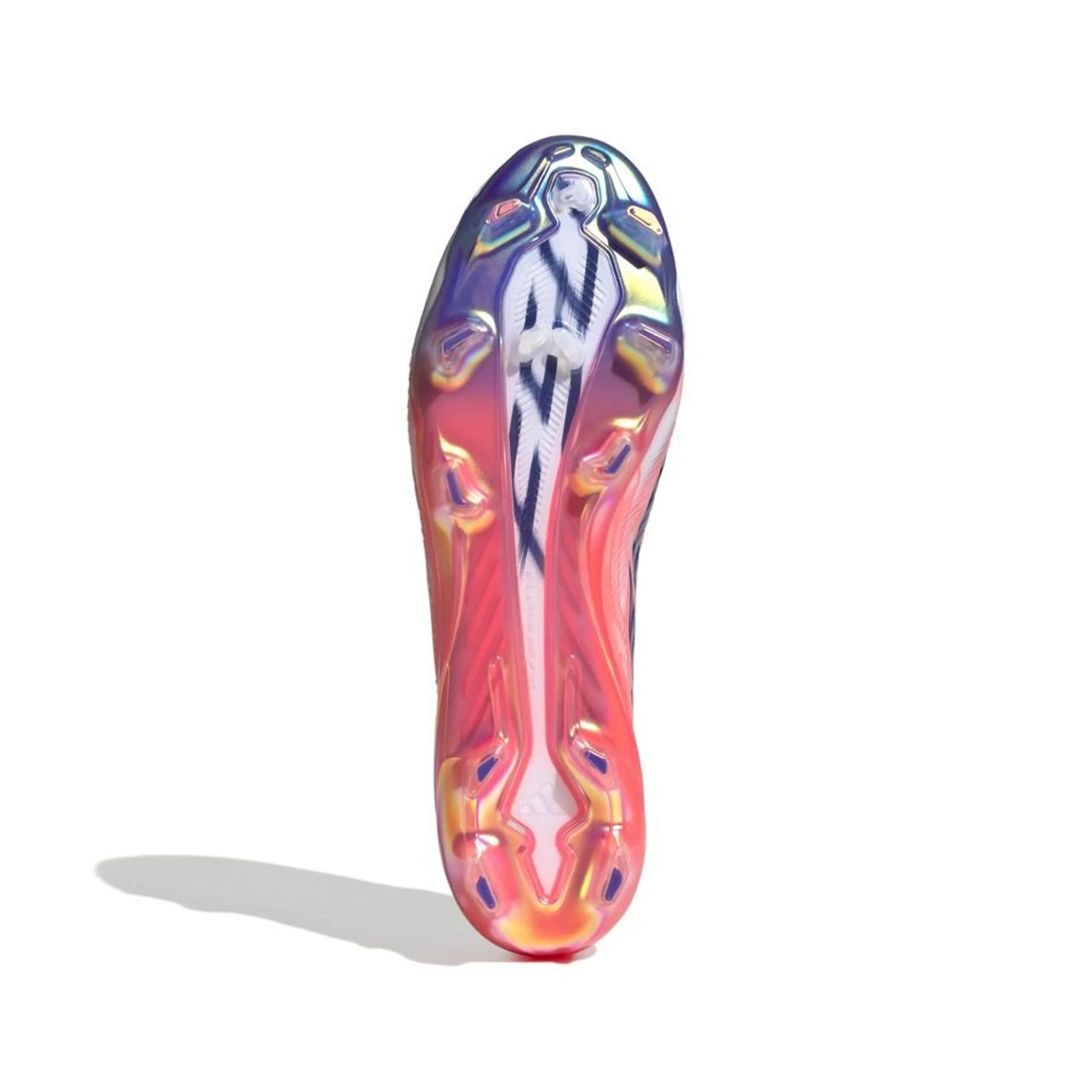 bottom view of the adidas F50 Hyperfast Elite FG in White/Pink from the Chaos vs Control Pack 