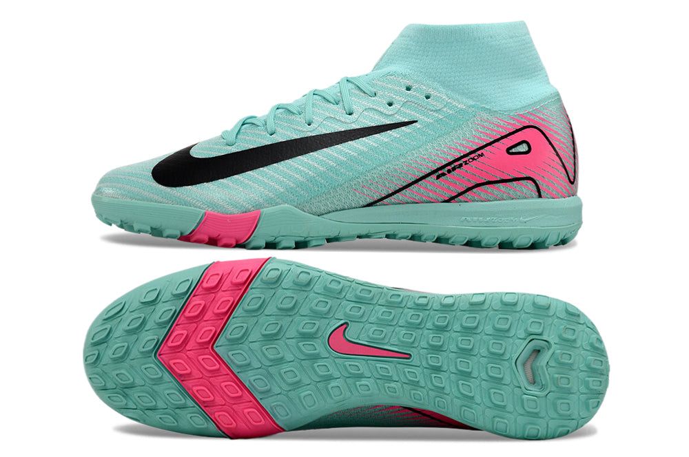 Nike air zoom mercurial superfly 10 elite, blue/pink, available in FG, and turf.