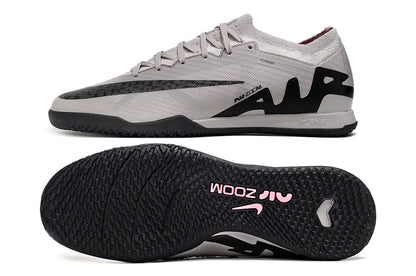 nike air zoom mercurial vapor 15 elite, grey/black, available in FG, turf, and futsal.