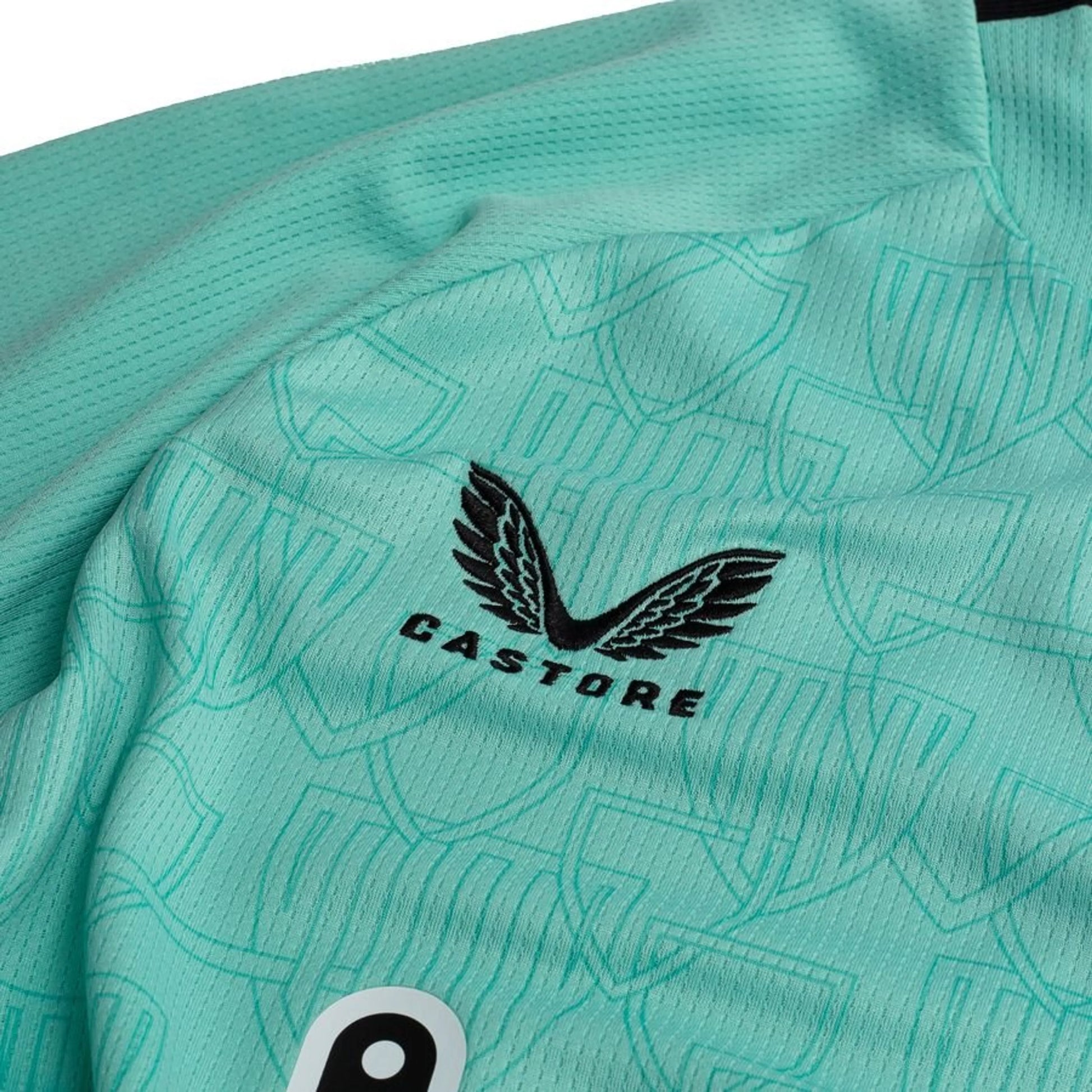 castore logo view on the Castore Athletic Bilbao 2025/26 Away Shirt in Blue/White/Red