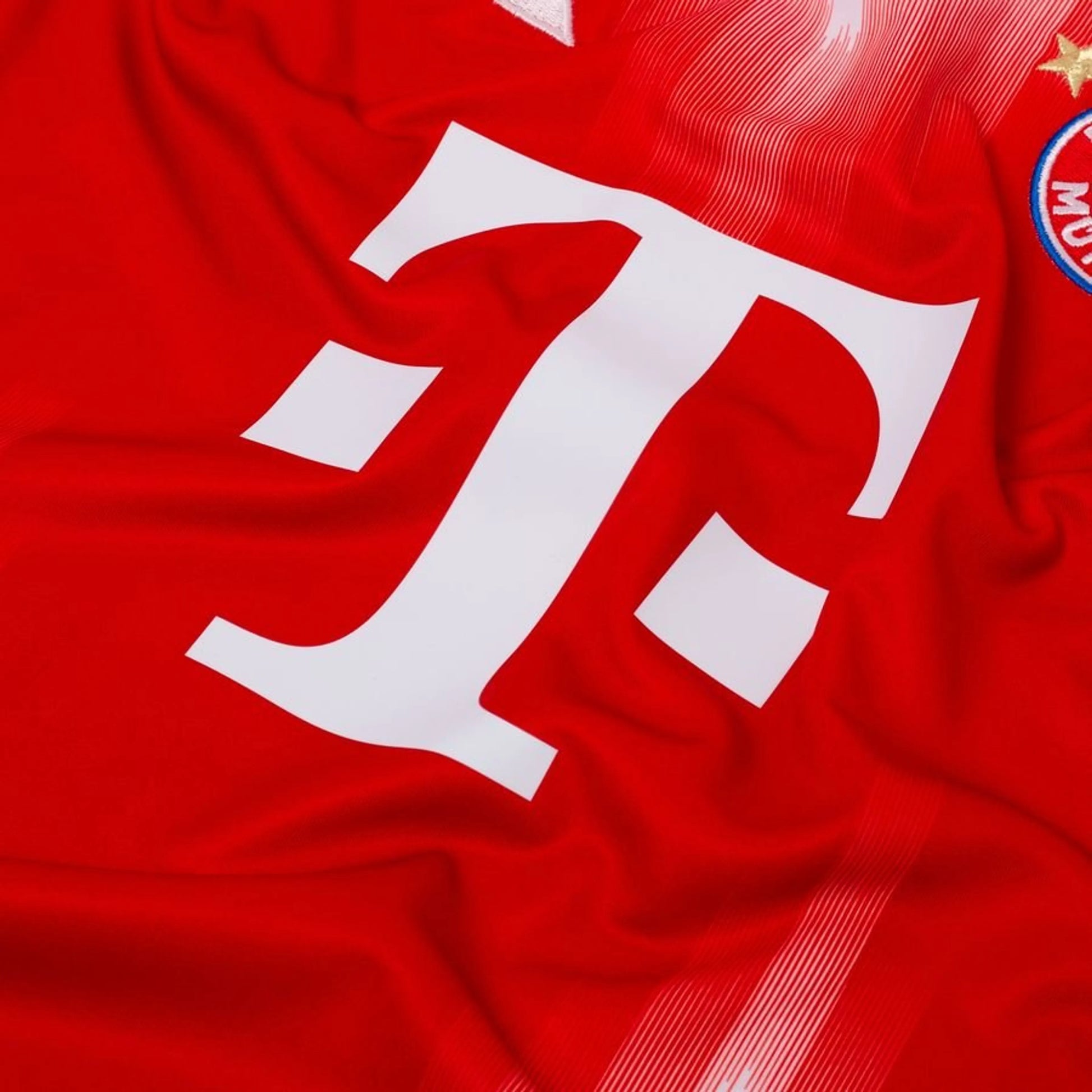 close up view Adidas Bayern Munchen 2025/26 Home Long Sleeve Jersey