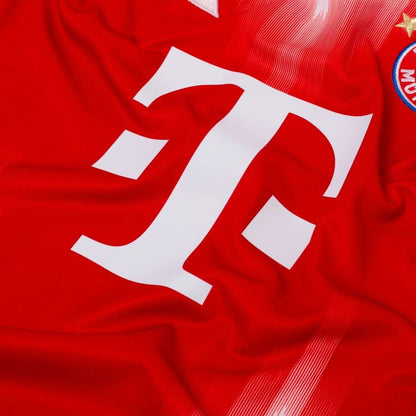 close up view Adidas Bayern Munchen 2025/26 Home Long Sleeve Jersey