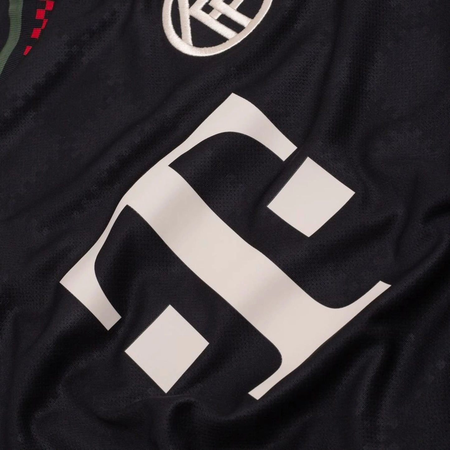 close up view of the Adidas Bayern Munchen 2025/26 Third Black Jersey