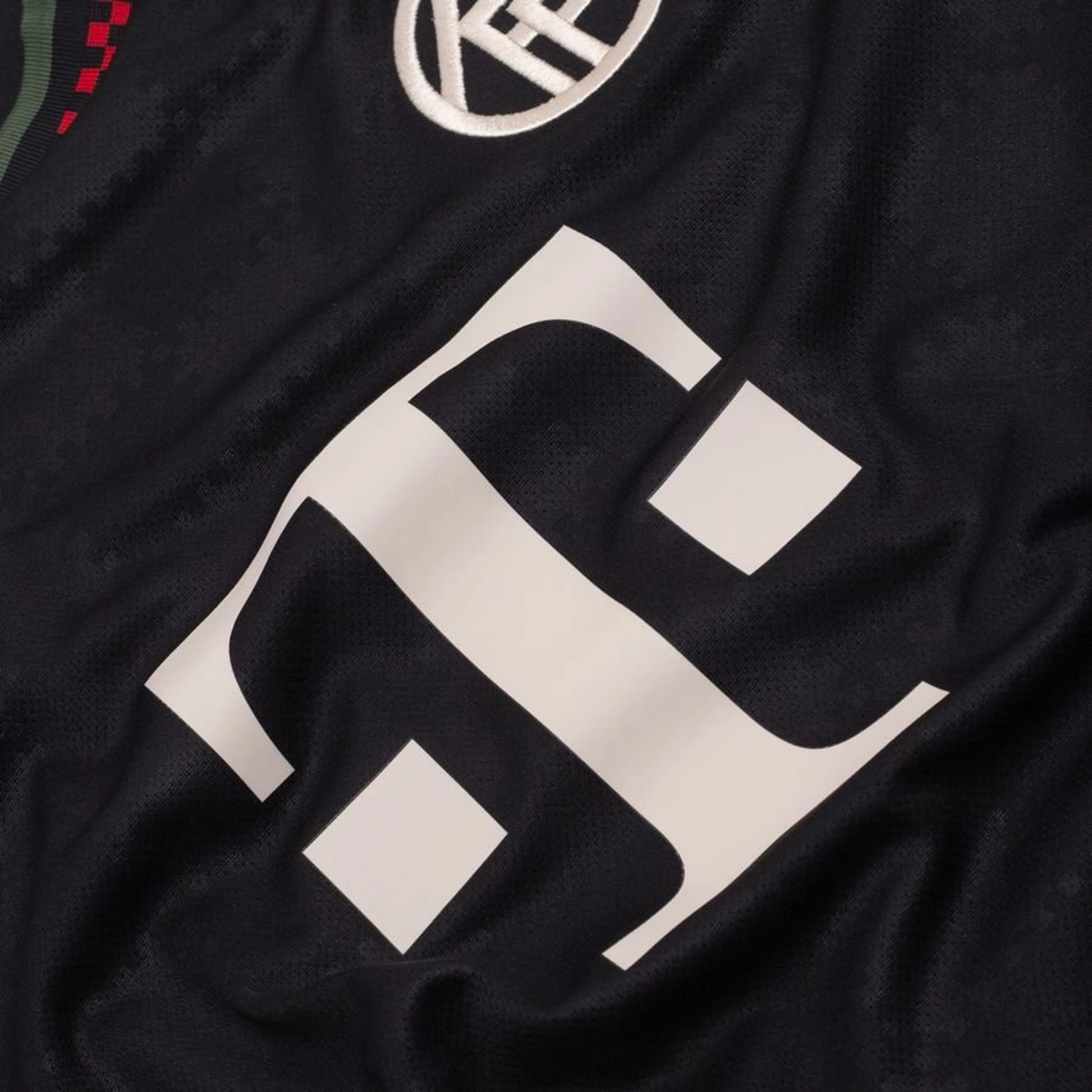 close up view of the Adidas Bayern Munchen 2025/26 Third Black Jersey