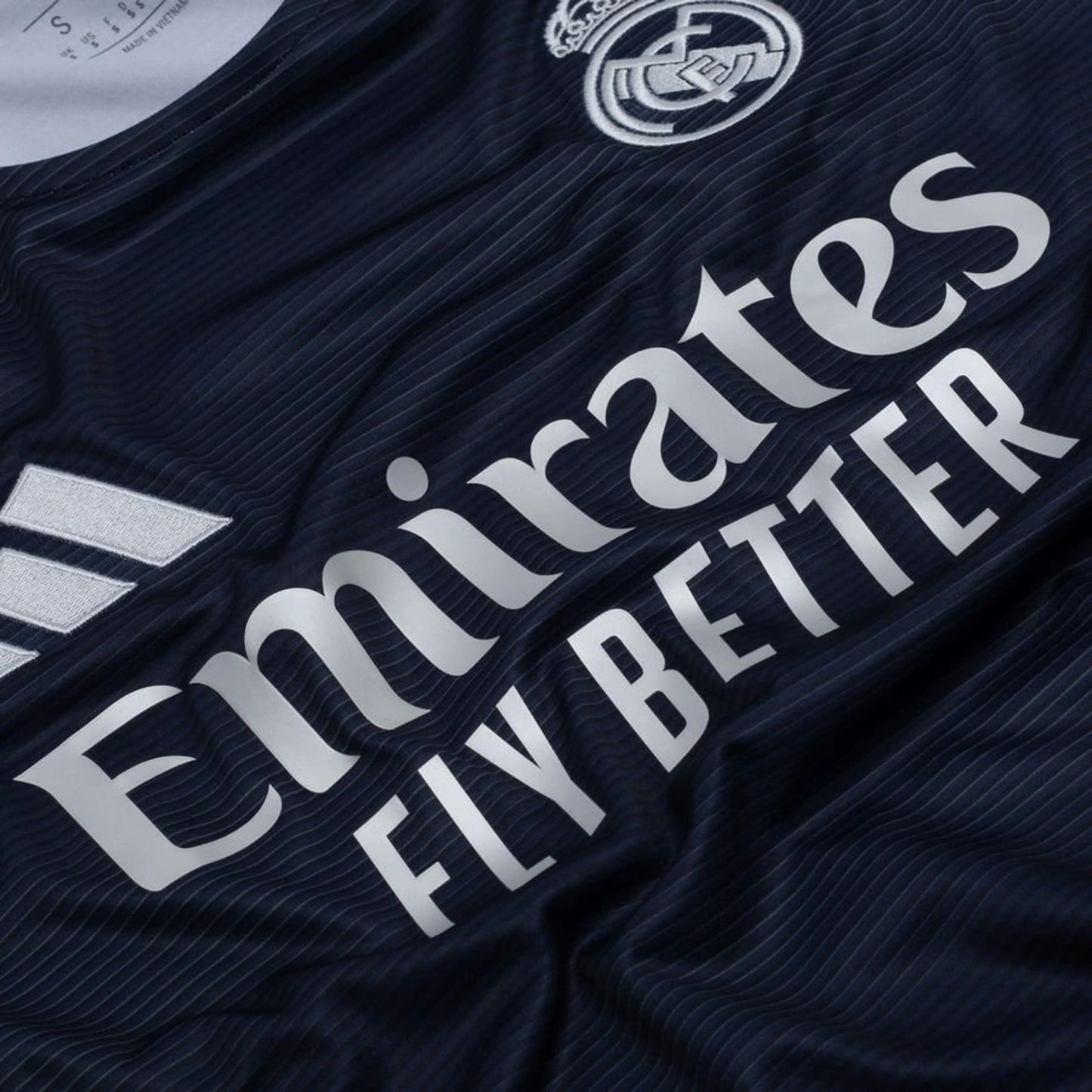 close up view Adidas Real Madrid 2025/26 Away Jersey