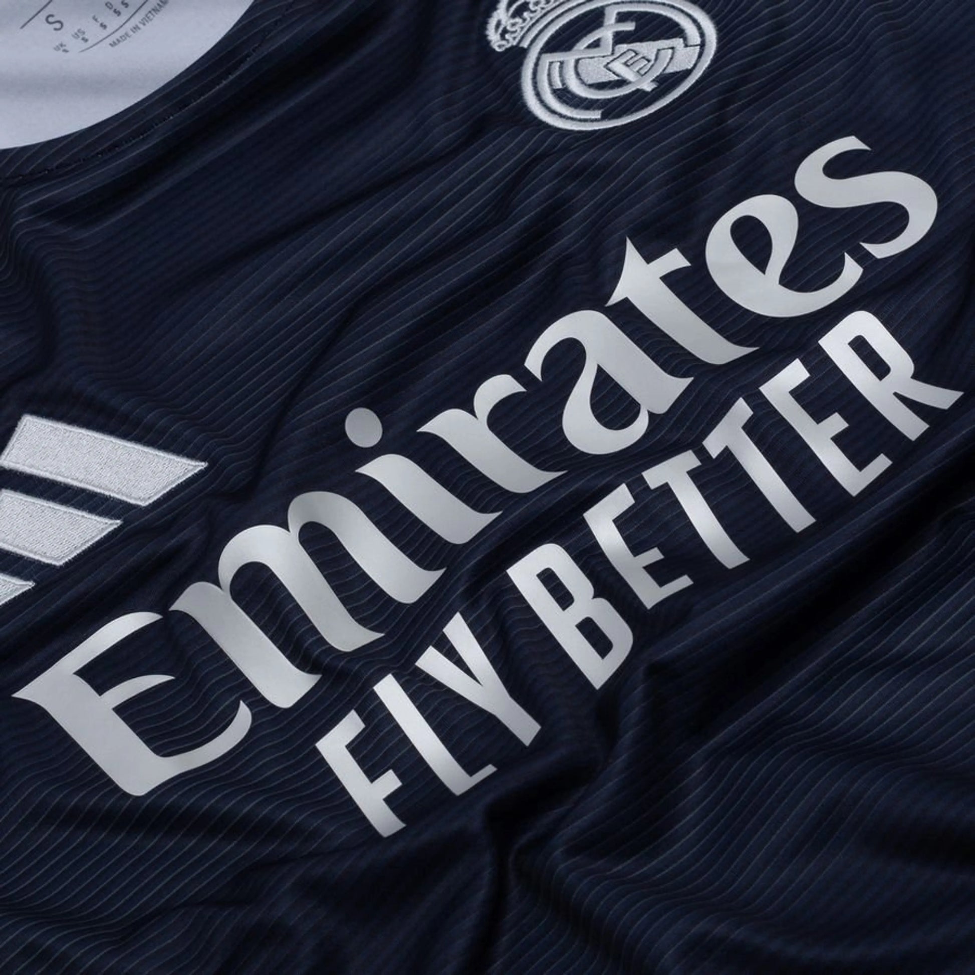 close up view Adidas Real Madrid 2025/26 Away Jersey