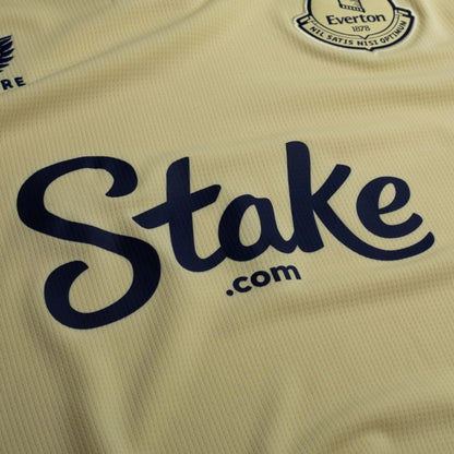 close up view of the Castore Everton 2025/26 Away Yellow Shirt