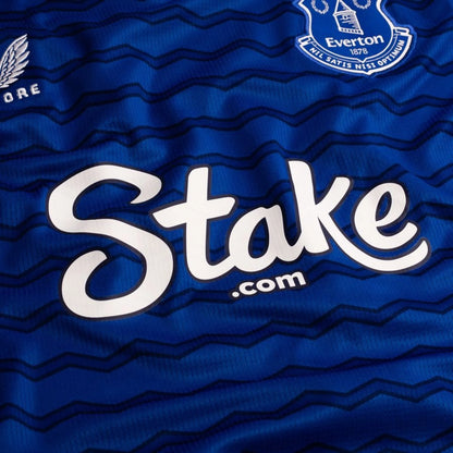 close up view of the Castore Everton 2025/26 Home Blue Shirt