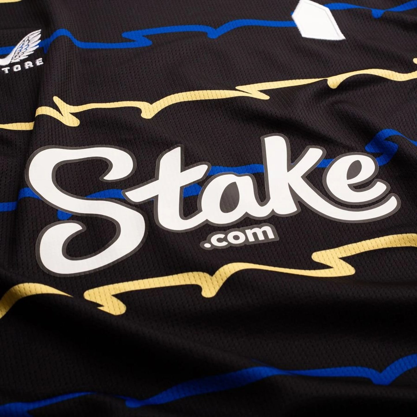 close up view of the Castore Everton 2025/26 Third Black Shirt
